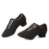 Fashion Women Latin Dance Shoes Teacher Shoes Middle Heel Jazz Square Dance Shoes Latin Dance
