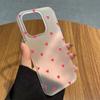 For iPhone 16 15 14 13 12 11 Pro Max Case Red Small Love Transparent Pattern Phone Cover For iPhone XS X XR 7 8 Plus 16e Funda