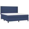 Maison Exclusive - Sommier à lattes de lit matelas et LED Bleu 180x200 cm Tissu