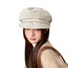 Cotton and Linen Simple Beret Hat for Women Large Head Circumference Painter's Hat Casual  Versatile Face Showing  Small Octagonal Hat  Trendy