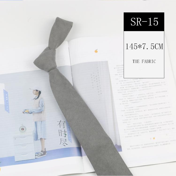 

Однотонный галстук для студентов и студенток, повседневный замшевый однотонный литературный галстук макарон 7 см ручной работы