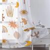 Bohemian Sun Moon Star Dreamcatcher Rainbow Translucent Voile Drape for Living Room Decor Leaves Cactus Kitchen Window Opening Tulle Drape