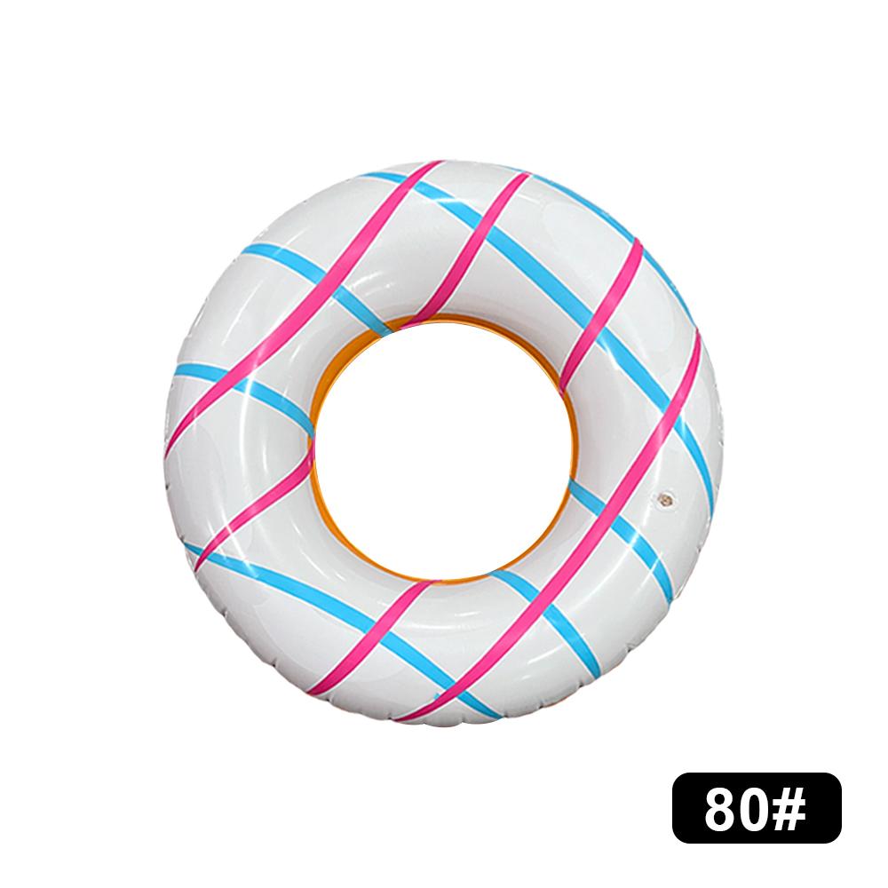 1 Pc Sweet Donut Pink Swimming Hoop Underarm Hoop Inflatable Floating Hoop Pvc Thickened Swimming Hoop, Suitable For Pool Beach