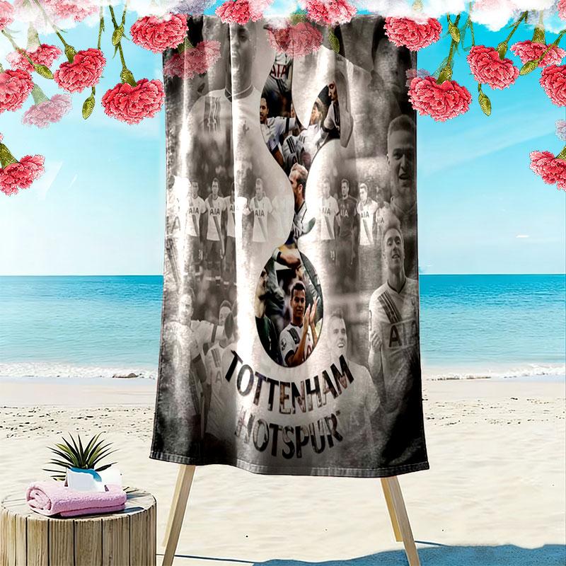 Spurs Logo Print Beach Towel, Large Soft Quick Dry Towel for Beach Camping Swimming