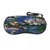 Custom Waterlelies Door Claude Monet Schelp Brillenetui Unisex Cool Modern Schilderij Kunst Brillenetui Zonnebril Beschermhoes