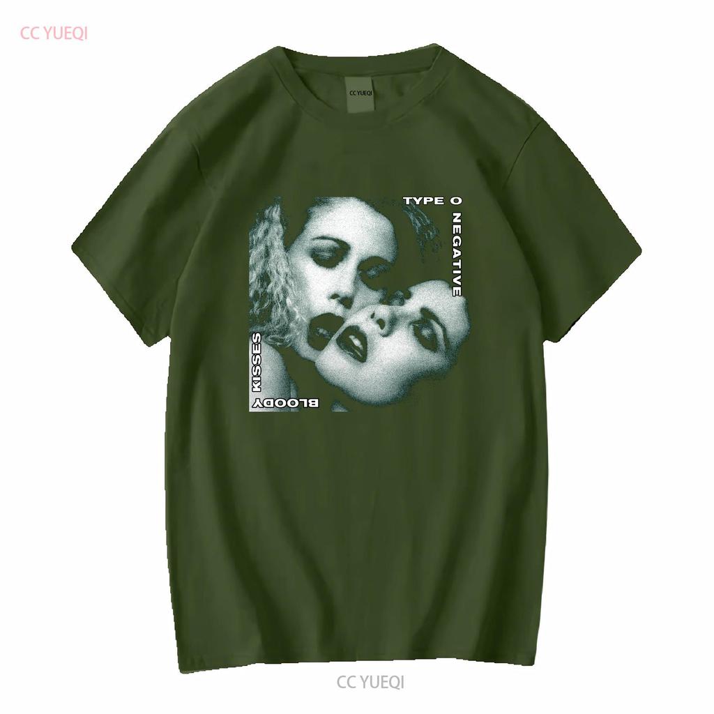 Bloody Kisses T-shirt Type O Negative Vintage Album Inspirerad 90-tals Gotisk Metal Fan Merchandise långa eller korta ärmar vintage Tvättad