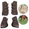 1Set PU Horse Legguard Leg Protector Thickened Leggings with Soft Lining Equipmentbrown M