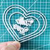 "Hello Love"letters and 3pcs Love Hearts Metal Cutting Dies Stencil for DIY Scrapbooking Photo Album Embossing Paper Cards Crafts Diecuts