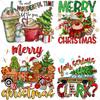 Heiße Weihnachts-Aufbügelbilder Weihnachtsmann-Aufnäher DIY-Zubehör Hoodies Jeans Kunsthandwerk Bügeln Wärmeübertragungs-Aufkleber Aufnäher
