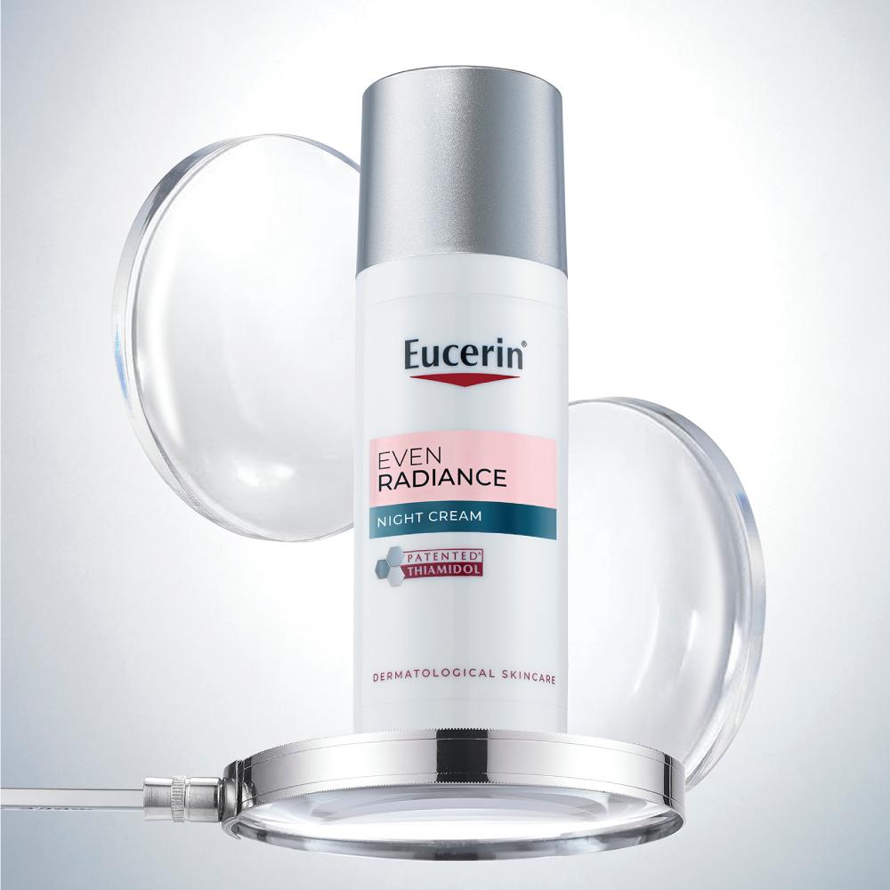 Eucerin קרם לילה חדש Even Radiance עם תיאמידול 50 מ"ל