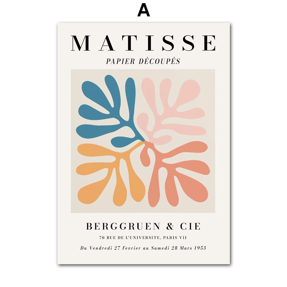 Matisse Kwiatowy Koktajl Cytrynowo-Brzoskwiniowy Retro Sztuka Ścienna Obraz na Płótnie Skandynawskie Plakaty i Druki Obrazy Ścienne do Dekoracji Salonu