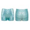 Pantaloncini Unisex Bambini Ragazzi Ragazze Paillettes Scintillanti Elastico in Vita Boxer per Costume di Scena