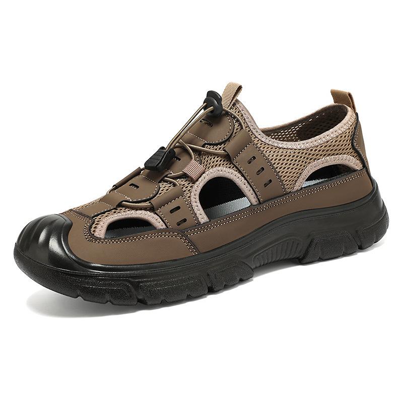 Sandals men's summer new polyurethane men's shoes hollow breathable casual shoes outdoor wading hole shoes lightweight single shoes