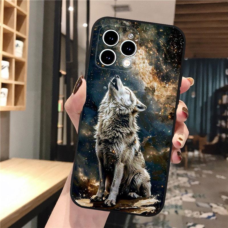 

Phone Case Carcasa Funda For iPhone 17 Pro Max 17 Air 16 15 14 13 Pro Max 15 16 Pro 15Plus Wolf Animal iPhone 13ProMax