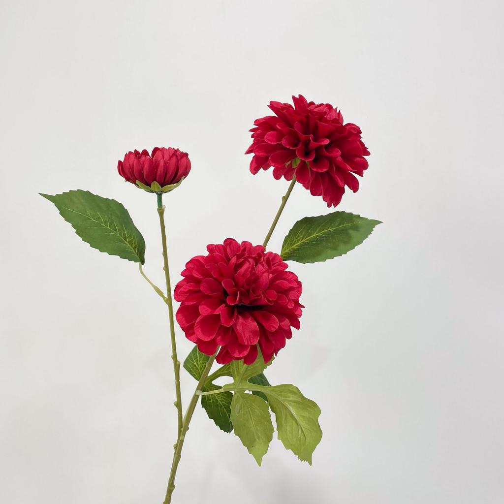 Large Head Chrysanthemum Silk Flower Lifelike Artificial Dahlia Flower For Home Wedding Decor Birthday Party Bedroom Decoration