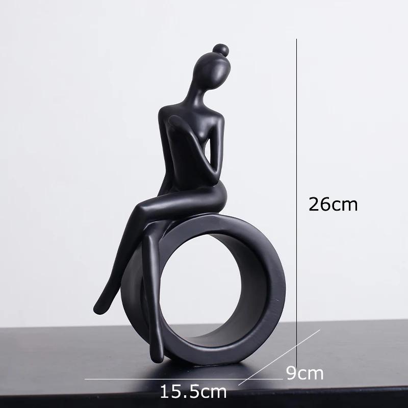 Minimalism Abstract Figures Statue Dancer Ornaments Desk Decoration Character Sculpture Modern Crafts Room Aesthetics Decor