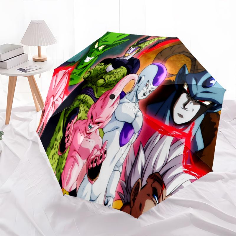 Dragon Ball pattern, automatic folding umbrella, portable and foldable design, 8 ribs, a Christmas or birthday gift.