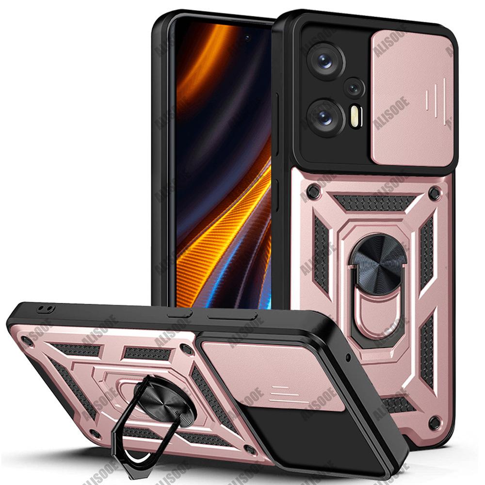 For POCO X4 GT X5 Pro F4 Case Slide Camera Cover for Xiaomi Mi 12 Lite POCO X4 Pro X3 NFC F3 M3 M4 Redmi Note 11S 11 10S 10 10C