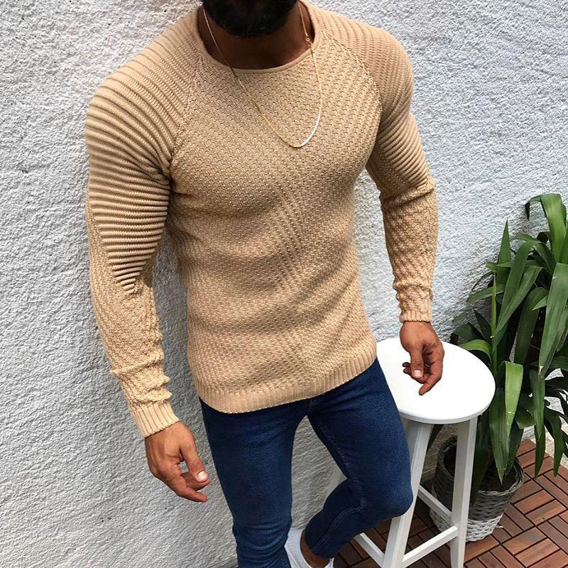 Men O-neck Slim Fit Autumn Winter Sweaters With Long Sleeves For Casual Wear
