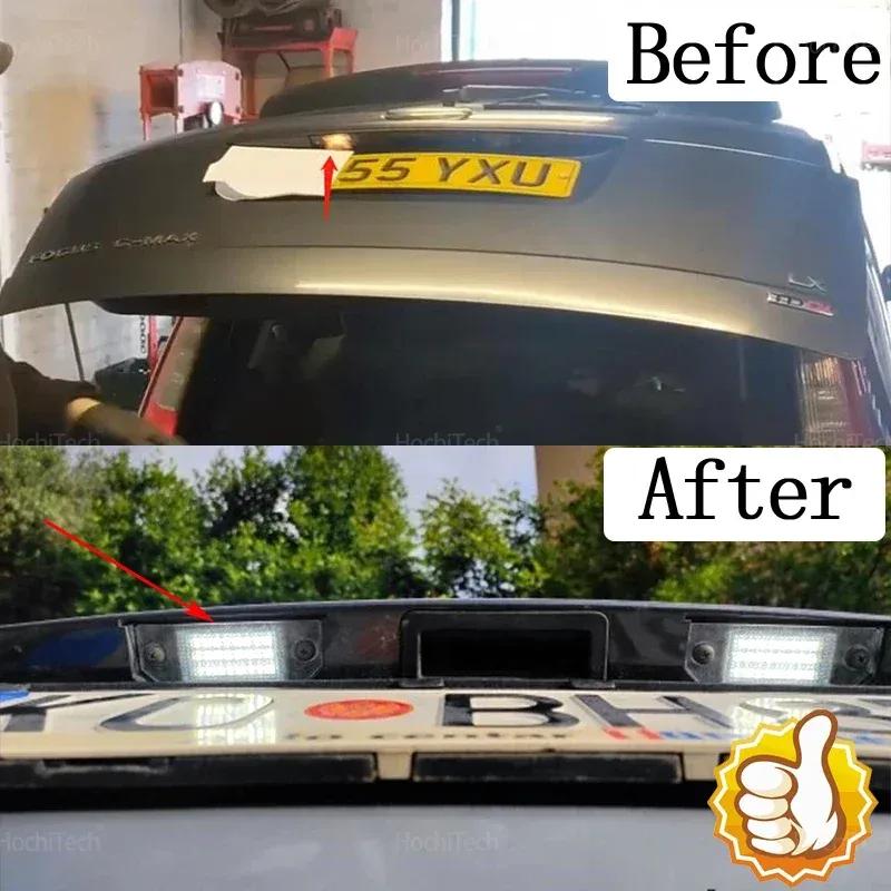 2PCS LED Car License Number Plate Light For Ford Focus 2 MK2 2003-2008 C-MAX Lamp White Bulbs Car Products License Plate Lights