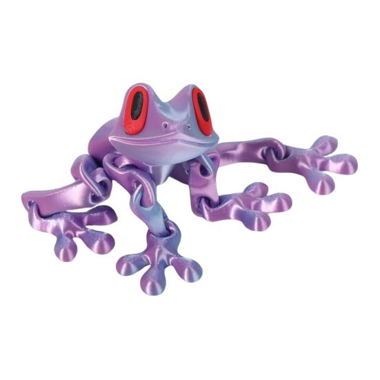 3D Printed Magnetic Frog Toy Movable Joints Frog Fridge Magnet Articulated Poseable Frog Model