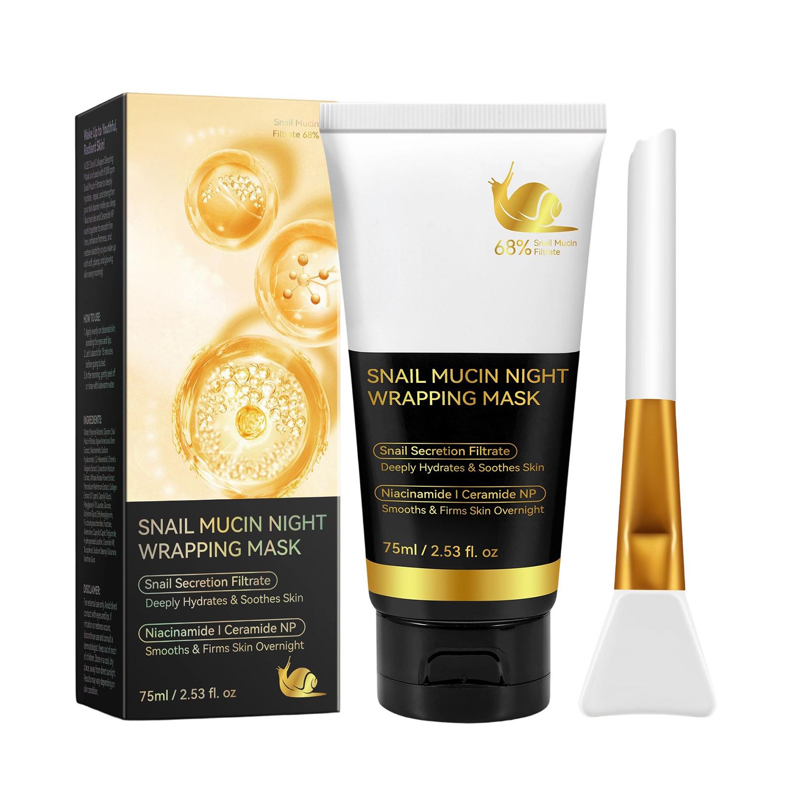 

Mucin Sleeping Mask 75 мл Увлажняющая и увлажняющая удобная и несмываемая ленивая маска для сна One Size