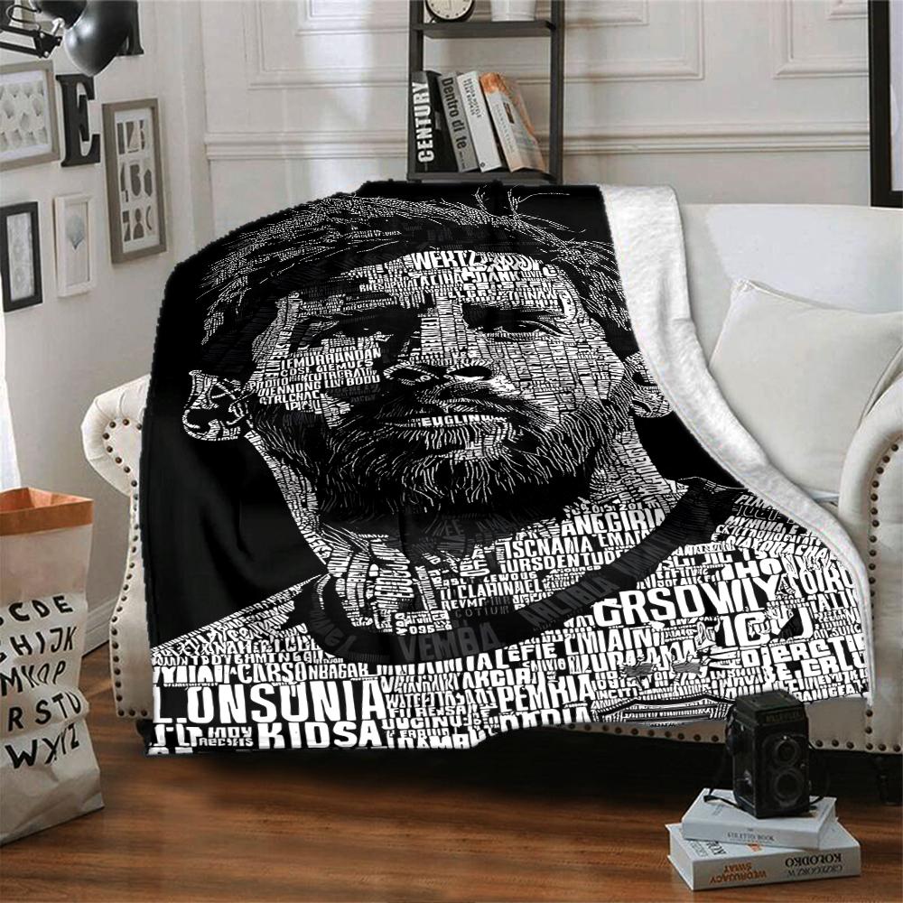World Cup Celebration printed flannel breathable and warm blanket, a stylish home gift, suitable for home, office and bedspread use. 0713a36