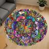 1pc Mandala Colorful Round Chair Mat Area Rug - Non-Slip, Floor Mat for Office, Bedroom, and Indoor Decor C1118077