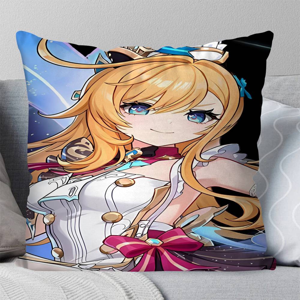 Game Genshin Impact Escoffier Pillow Case Square Pillow Bedroom Sofa Leisure Comfort Cushion Car Living Room Home Decoration