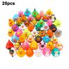 8/12/20/30/50Pcs Baby Bath Toys Built-in Whistle Various Cute Colorful Duck Vinyl Toy Emotional Comfort Squeaky Sound Cartoon Animal Squeeze