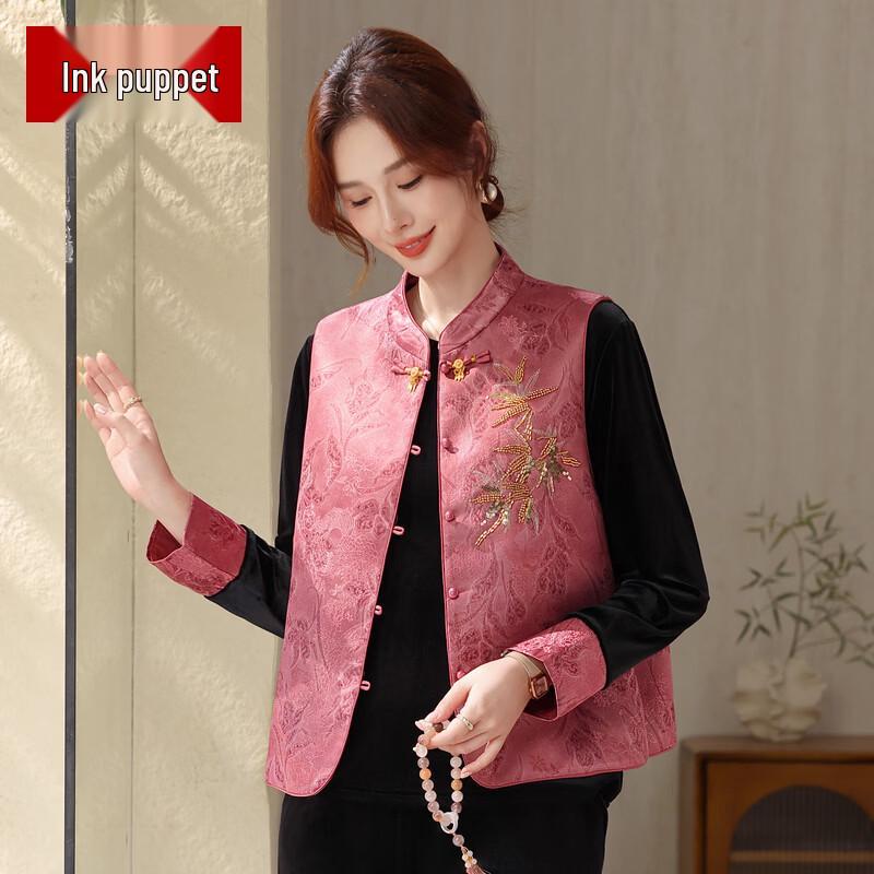 New Chinese Style Velvet Embroidered Three-Piece Set 6XL