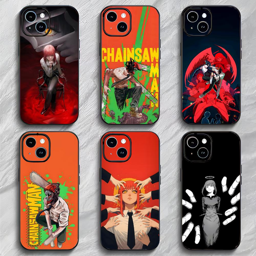 Classic Japanese Anime C-Chainsaw Man Phone Case Phone Case Soft Packaging Lightweight For iPhone17 16 15 14 13ProMax