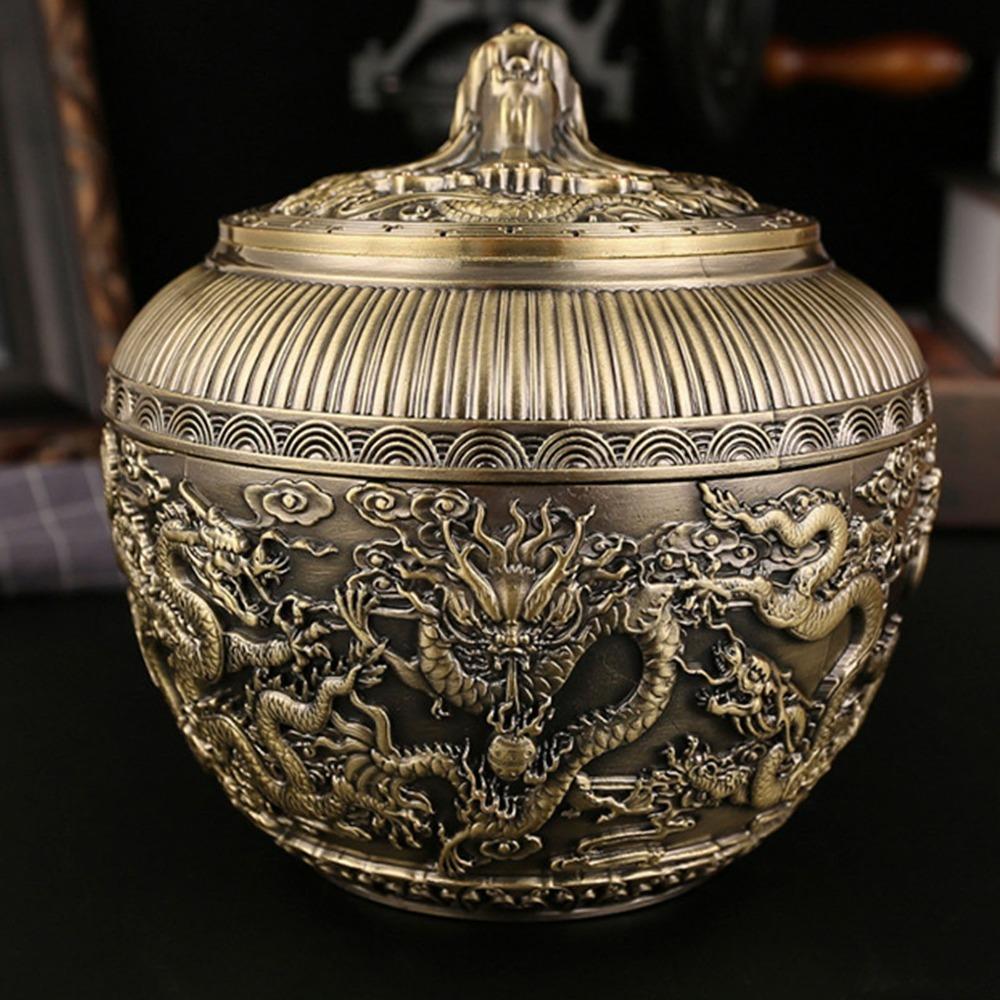 Red Copper Tea Canister Bronze Decorative Tea Jar Metal Tea Canister For Countertop Storage бронзовый