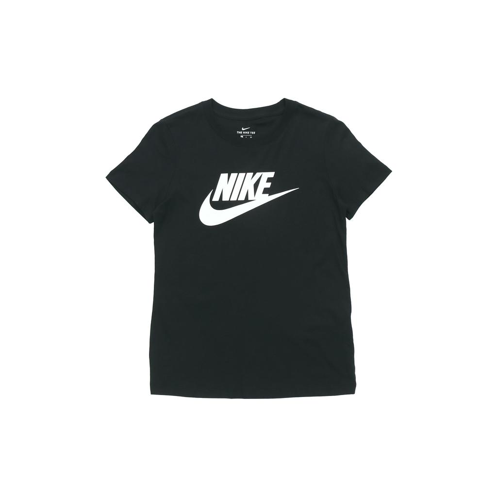 Nike Sportswear Essential Classic Logo Short Sleeve T-Shirt Women Tops Black BV6170-010