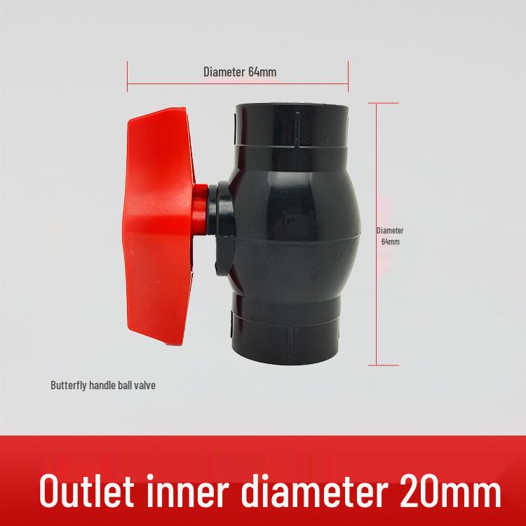 

UPVC Aquarium Ball Valve: PVC Fish Tank Plastic Water Drain and Flow Control Valve 25mm