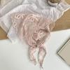 Soft Triangular Lace Scarf For Women Summer Fashion Essential Breathable Fabric & Portable Fold Feature