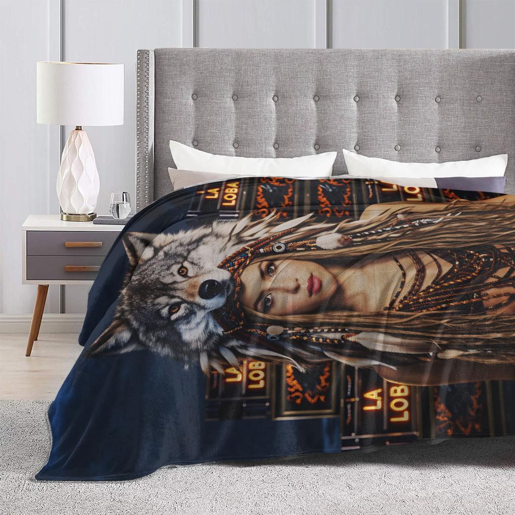 Warm Soft Blanket Decorative Shakira Throw Blanket Singer Pop Flannel Bedspread For Outdoor Comfortable Sofa Bed Cover