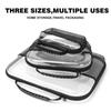Front Mesh Pocket Toiletries Packaging Bag Transparent Zippered Hard Pouch  Small Items