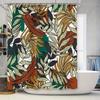 Retro Green Orange Leaves Shower Curtain Decorate Your Bathroom with Style