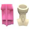 King Queen Portrait Gypsum Silicone Molds for Making Succulent Plant Flower Pot