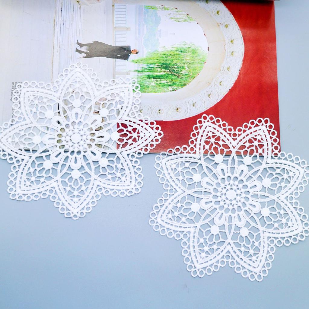 New White Embroidered Lace Coaster, American Home Non-Slip Mat, Table Lamp, Vase, Cloth, Tableware Mat.