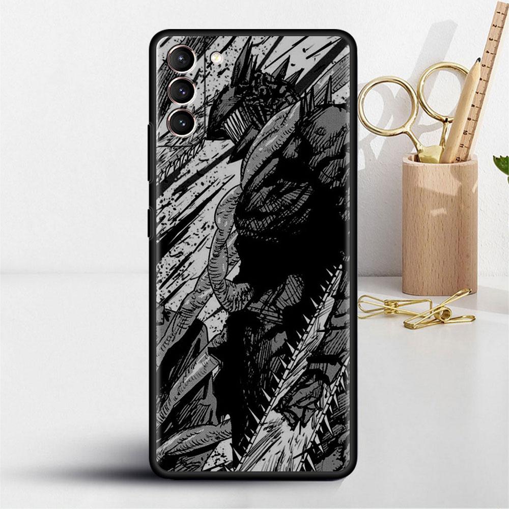 Case For Samsung Galaxy S22 S20 Ultra S21 FE S10 S9 Plus Note 20 10 Lite 9 Soft Phone Cover Shell Chainsaw Man Cool