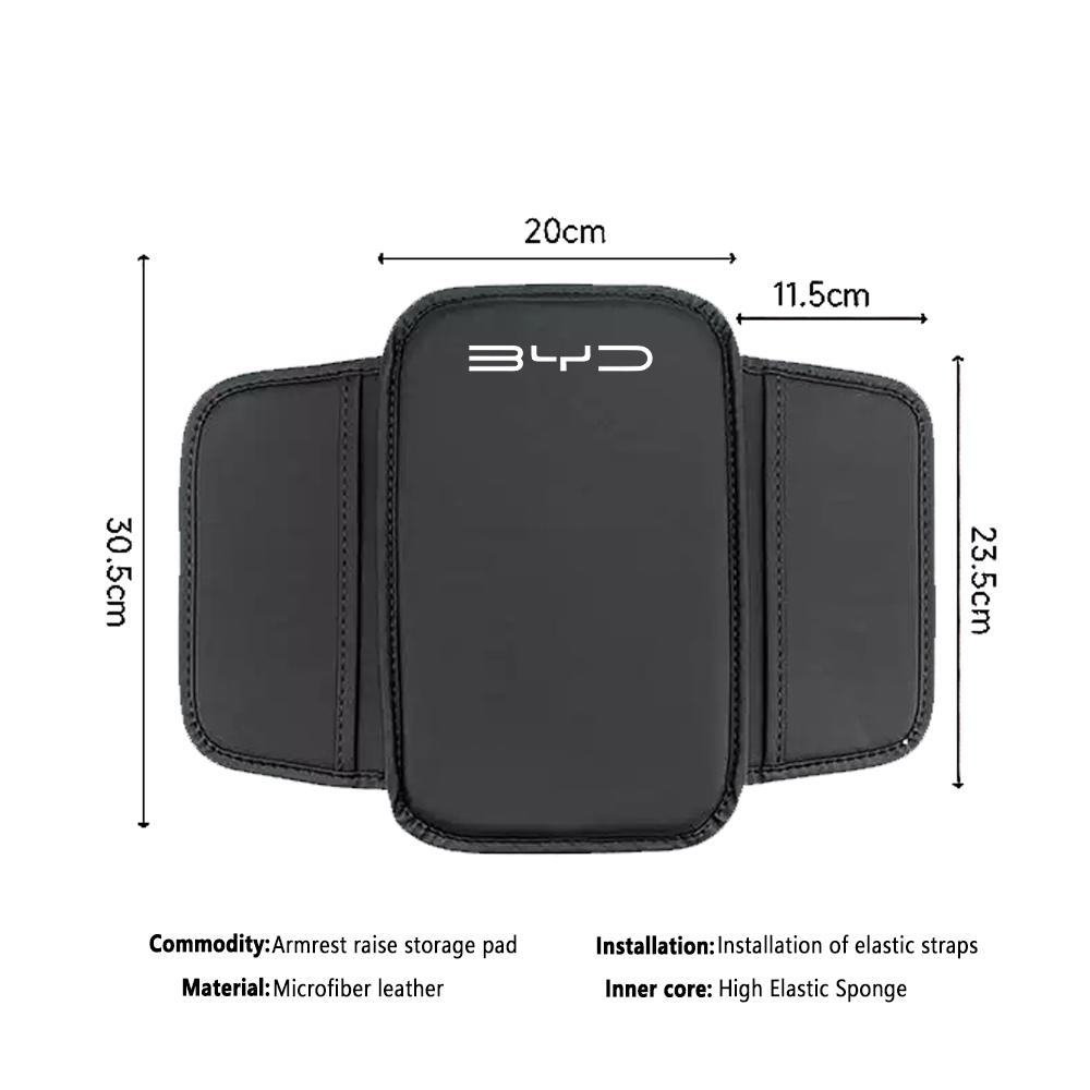 Car Armrest Box Pad Center Console Arm Rest Storage Pocket For BYD Atto 3 Yuan Plus Dolphin Seal Song Plus Han Don Car Styling