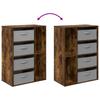 Sideboard with Drawers Smoked Oak 60 x 33.5 x 84 cm