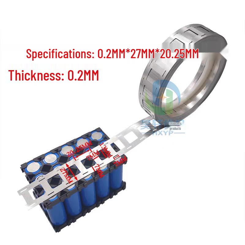 18650 Battery Holder: 2, 3, 4, 5 Parallel Nickel-Plated Steel Connector with 20.25MM Hole Spacing Per Meter