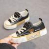 Bear Embroidery Children Canvas Shoes Boy Sneakers Girls Tennis Shoes Laceup Toddler Footwear Casual Kids Sports Shoes