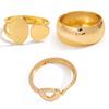 Ingemark Exaggerated Vintage Metal Wide Cuff Bangles Gold Color Geometric Hip Hop Bangles For Women Men Aesthetics Jewelry Gift