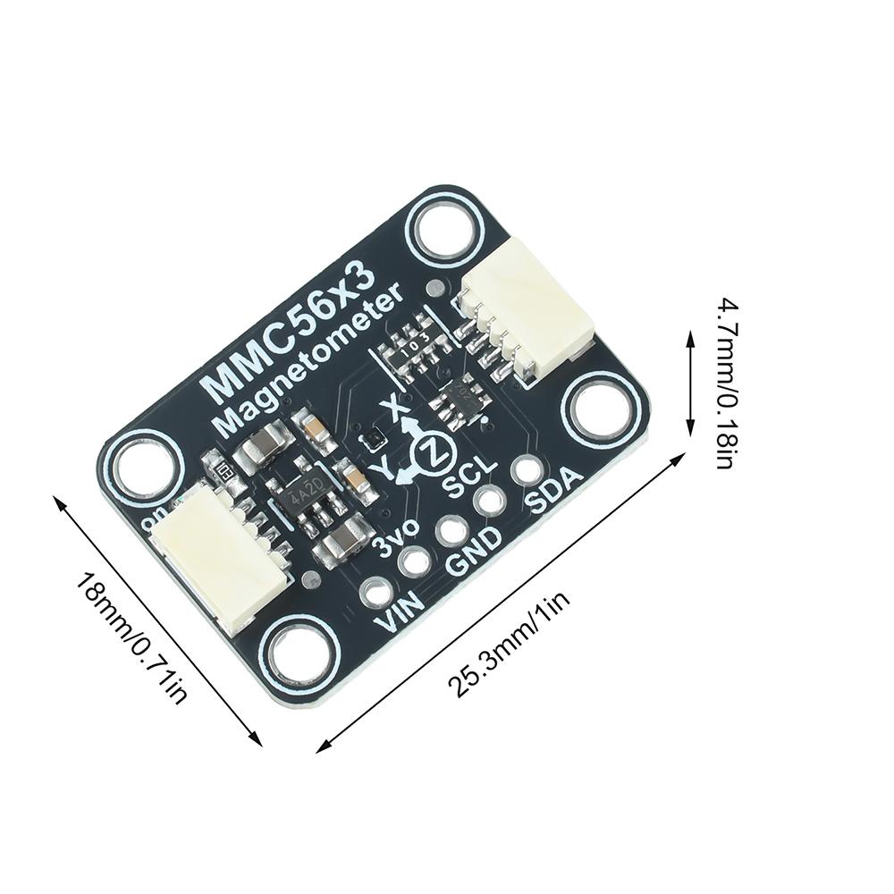 X,Y,Z 3 Axis Triple-Axis Magnetometer 20-bit Ultra-high resolution Compatible With STEMMA QT QWIIC MMC56X3 for arduino 2.2V-3.6V