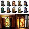 Gothic Arch Design Book Nook Multicolor Light-transmitting Table Setting  Interior Decoration