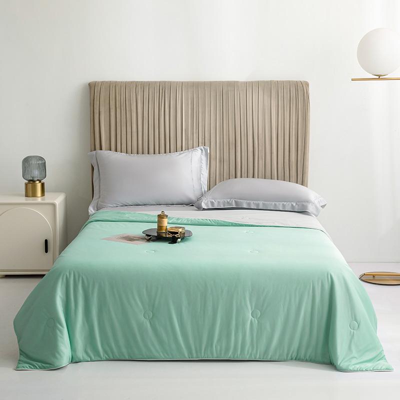 

Одеяло с кондиционером для лета, чистое цветное ледяное шелковое охлаждающее одеяло, легкое и гладкое, двуспальное, размер Queen, холодное одеяло 200x230 cm озеро зеленый